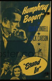 8h795 STAND-IN pressbook R48 Humphrey Bogart top billed over Leslie Howard & Joan Blondell!
