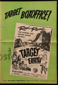 8h812 TARGET EARTH pressbook '54 raw panic the screen has never dared reveal, cool sci-fi art!