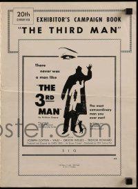 8h816 THIRD MAN pressbook R56 Orson Welles, Joseph Cotten & Alida Valli, classic film noir!