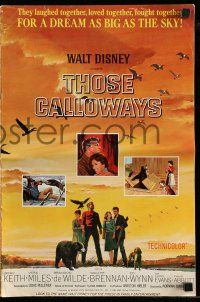 8h819 THOSE CALLOWAYS pressbook '65 Walt Disney, Brian Kieth, they dared to dream the impossible!