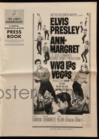 8h852 VIVA LAS VEGAS pressbook '64 many artwork images of Elvis Presley & sexy Ann-Margret!