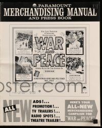 8h857 WAR & PEACE pressbook R63 art of Audrey Hepburn, Henry Fonda & Mel Ferrer, Leo Tolstoy epic!