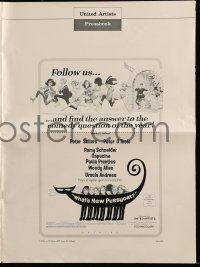 8h864 WHAT'S NEW PUSSYCAT pressbook '65 Frank Frazetta art of Woody Allen, O'Toole & sexy babes!
