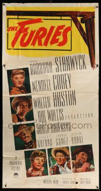 8j319 FURIES 3sh '50 Barbara Stanwyck, Wendell Corey, Walter Huston, Anthony Mann
