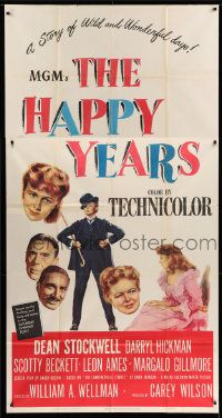 8j331 HAPPY YEARS 3sh '50 Dean Stockwell, Darryl Hickman, directed by William Wellman!