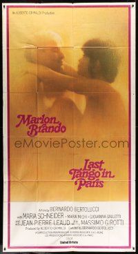 8j362 LAST TANGO IN PARIS int'l 3sh '73 Marlon Brando, naked Maria Schneider, Bernardo Bertolucci