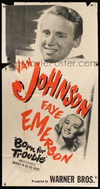 8j397 MURDER IN THE BIG HOUSE 3sh R45 Van Johnson, pretty Faye Emerson, Born for Trouble!