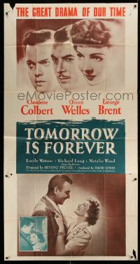 8j478 TOMORROW IS FOREVER 3sh R53 headshots of Orson Welles, Claudette Colbert & George Brent!