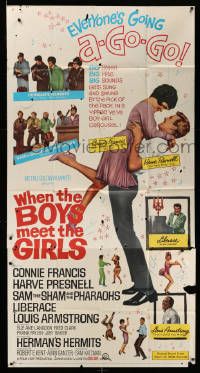 8j498 WHEN THE BOYS MEET THE GIRLS 3sh '65 Connie Francis, Presnell, Liberace, Herman's Hermits!