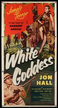 8j501 WHITE GODDESS 3sh '53 Jon Hall & she-devil, jungle terror in the heart of darkest Africa!