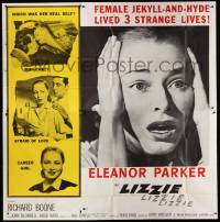 8j221 LIZZIE 6sh '57 Eleanor Parker is a female Jekyll & Hyde times three, which was her real self?