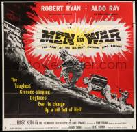 8j224 MEN IN WAR 6sh '57 art of soldiers Robert Ryan & Aldo Ray fighting in Korea, Anthony Mann!