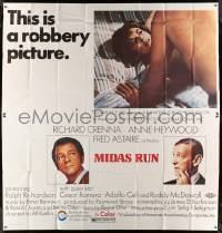 8j225 MIDAS RUN 6sh '69 Fred Astaire, Richard Crenna, sexy Anne Heywood, this is a robbery picture!