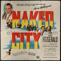 8j227 NAKED CITY 6sh '47 Jules Dassin & Mark Hellinger's New York film noir classic, Fitzgerald!