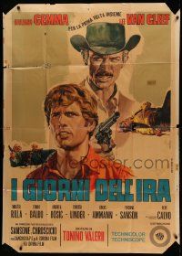 8j604 DAY OF ANGER Italian 1p '67 Casaro spaghetti western art of Lee Van Cleef & Giuliano Gemma!