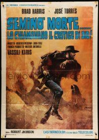 8j609 DEATH IS SWEET FROM THE SOLDIER OF GOD Italian 1p '72 cool spaghetti western art by Franco!