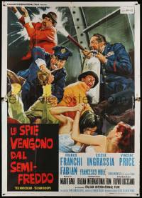 8j056 DR. GOLDFOOT & THE GIRL BOMBS style B Italian 2p '66 Mario Bava, Vincent Price, DeSeta art