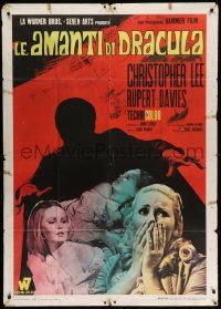8j628 DRACULA HAS RISEN FROM THE GRAVE Italian 1p '69 Hammer, different image of vampire victims!