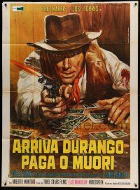 8j632 DURANGO IS COMING, PAY OR DIE Italian 1p '71 Piovano spaghetti western art of Brad Harris!