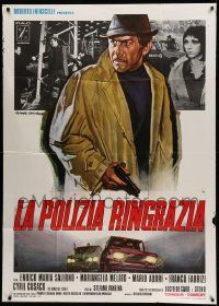 8j639 EXECUTION SQUAD Italian 1p '72 art of detective Enrico Maria Salerno, La Polizia Ringrazia
