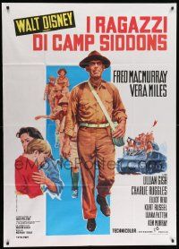 8j656 FOLLOW ME BOYS Italian 1p '68 Fred MacMurray leads Boy Scouts, Kurt Russell, Walt Disney!
