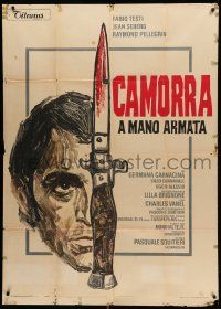 8j667 GANG WAR IN NAPLES Italian 1p '72 Camorra, Averardo Ciriello art of bloody switchblade!