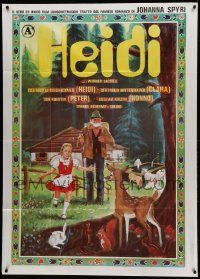 8j695 HEIDI Italian 1p '68 from classic Swiss Spyri novel, wonderful Mario Piovano art!