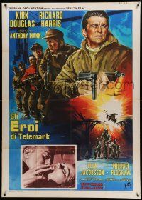 8j699 HEROES OF TELEMARK Italian 1p '66 Kirk Douglas & Richard Harris stop Nazis making atom bomb!