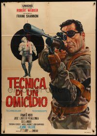 8j701 HIRED KILLER Italian 1p R70s great different art of one-eyed Franco Nero with sniper rifle!