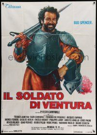 8j722 IL SOLDATO DI VENTURA Italian 1p '76 art of soldier of fortune Bud Spencer wearing armor!