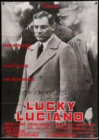 8j776 LUCKY LUCIANO Italian 1p '74 great c/u of Gian Maria Volonte as the famous Mafioso mobster!