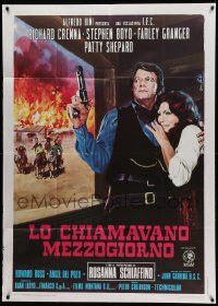 8j786 MAN CALLED NOON Italian 1p '73 Louis L'Amour, art of Richard Crenna by Enzo Nistri!