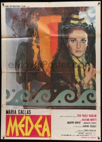 8j797 MEDEA Italian 1p '69 Pier Paolo Pasolini, Cesselon art of Maria Callas, written by Euripides