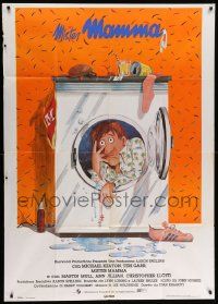 8j806 MR. MOM Italian 1p '83 different art of stay-at-home dad Michael Keaton in washing machine!