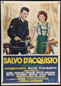 8j870 SALVO D'ACQUISTO Italian 1p '74 Romolo Guerrieri, Casaro art of top stars with bicycles!
