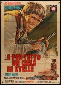 8j895 SKY FULL OF STARS FOR A ROOF Italian 1p '68 Giuliano Gemma, Gasparri spaghetti western art!