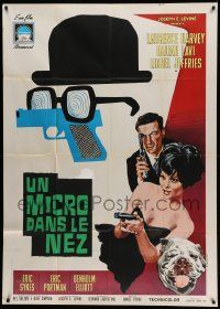 8j907 SPY WITH A COLD NOSE Italian 1p '67 different art of sexy Daliah Lavi & Laurence Harvey!