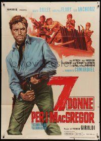 8j957 UP THE MACGREGORS Italian 1p '67 Sette donne per I MacGregor, cool spaghetti western art!