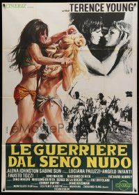 8j971 WAR GODDESS Italian 1p '73 Casaro art of sexy half-dressed women warriors, The Amazons!