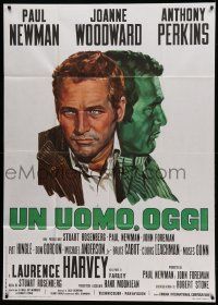 8j992 WUSA Italian 1p '71 two cool different artwork images of Paul Newman!