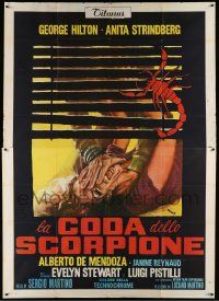 8j032 CASE OF THE SCORPION'S TAIL Italian 2p '71 De Amicis art of woman attacked behind blinds!