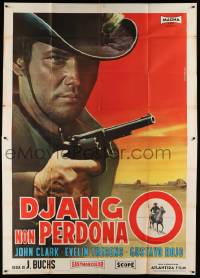8j053 DJANGO DOES NOT FORGIVE Italian 2p '67 cool Franco Fiorenzi art of Mexican cowboy!