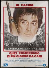 8j054 DOG DAY AFTERNOON Italian 2p '75 Al Pacino, Sidney Lumet bank robbery classic, different!