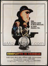 8j065 FAMILY PLOT Italian 2p '76 from the mind of devious Alfred Hitchcock, Karen Black, Bruce Dern