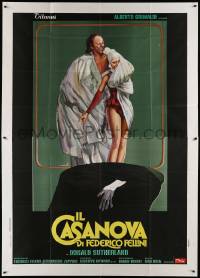 8j066 FELLINI'S CASANOVA Italian 2p '76 Il Casanova di Federico Fellini, great Ciriello art!
