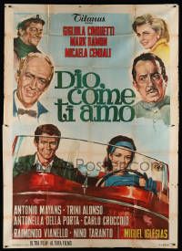 8j083 HOW DO I LOVE YOU Italian 2p '66 artwork of top cast members by Rodolfo Gasparri!