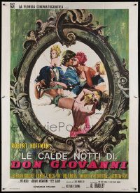 8j128 NIGHTS & LOVES OF DON JUAN Italian 2p '71 art of Robert Hoffman & sexy girls by P. Franco!
