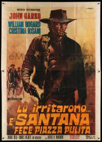 8j147 SARTANA KILLS THEM ALL Italian 2p '71 spaghetti western art of Gianni Garko w/gun by Franco!