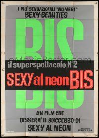 8j153 SEXY AL NEON BIS Italian 2p '63 Sexy Neon Encore, Italian mondo documentary!