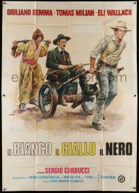 8j195 WHITE, THE YELLOW & THE BLACK Italian 2p '75 Sergio Corbucci, Casaro spaghetti western art!